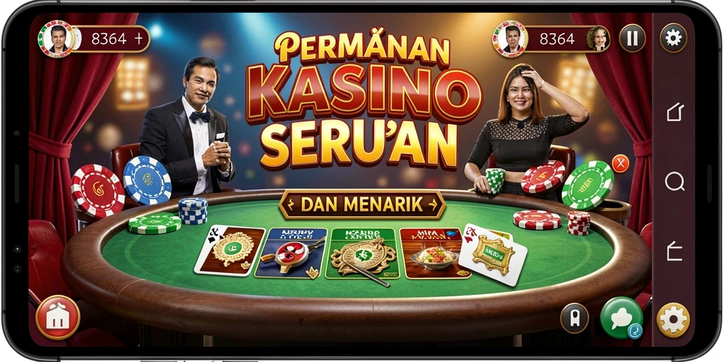 Tampilan gameplay Kasino yang menarik dan interaktif di 8364.