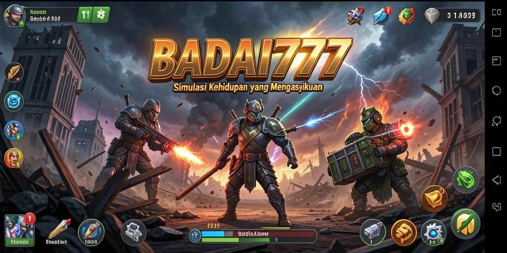 Tampilan gameplay menarik dari BADAI777 dengan simulasi kehidupan yang realistis.