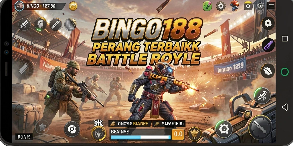 Tangkapan layar BINGO188 menampilkan aksi seru dalam pertempuran Battle Royale.