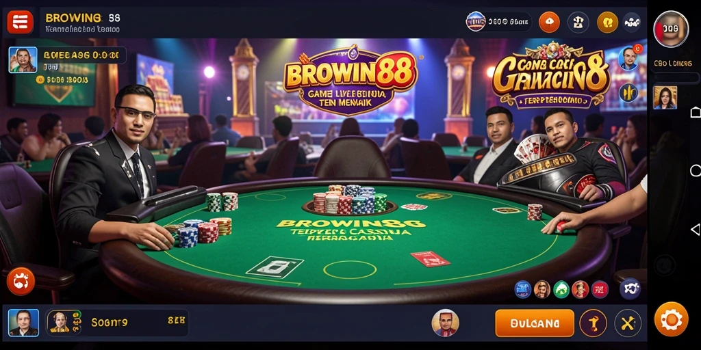 Tampilan utama BROWIN88 yang menunjukkan gameplay menarik Live Casino.