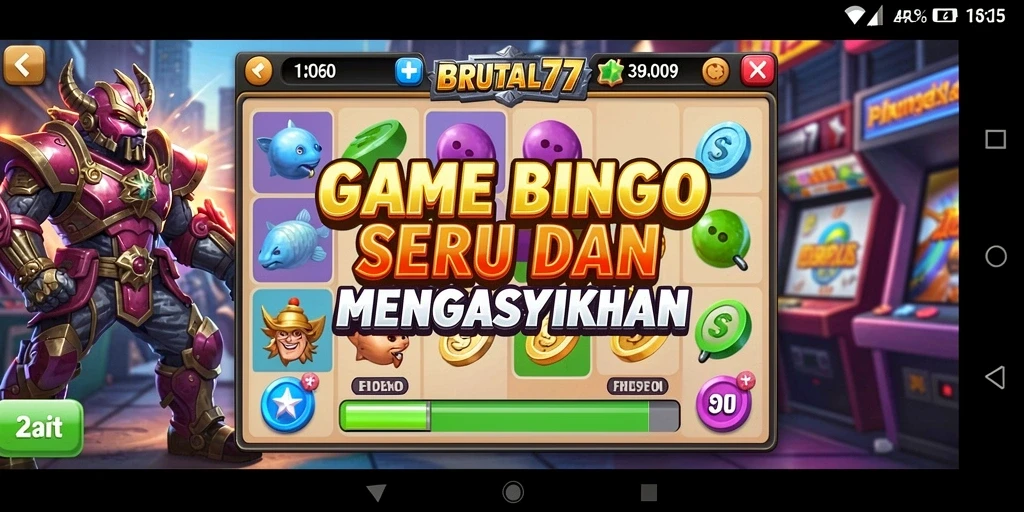 Tampilan gameplay seru dalam Bingo di BRUTAL77.