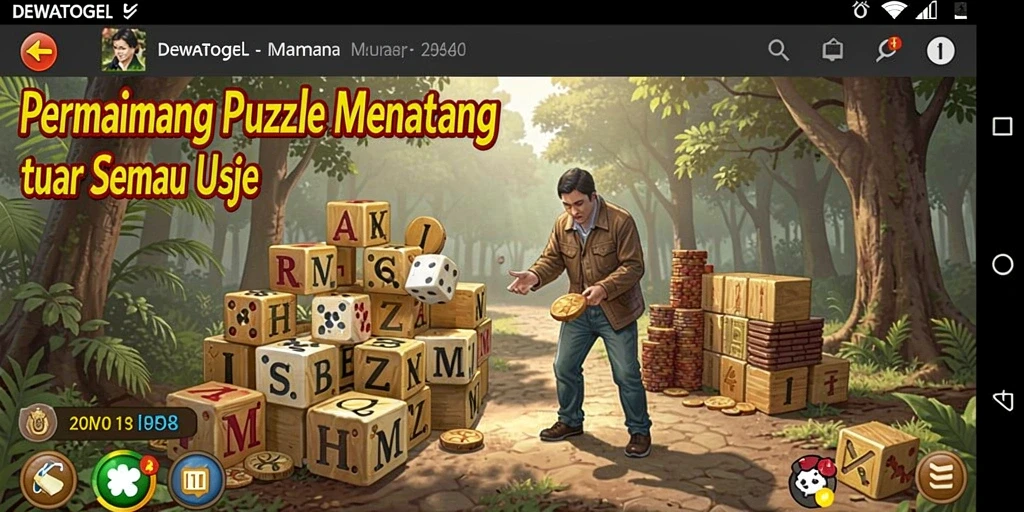 Tampilan permainan DEWATOGEL yang menarik dengan teka-teki menantang.