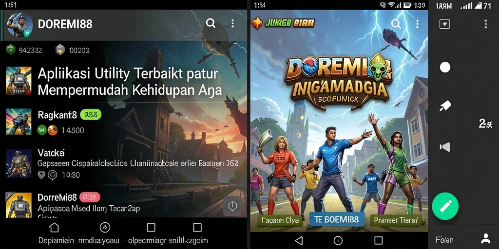 Screenshot utama DOREMI88 menampilkan antarmuka aplikasi Utility yang ramah pengguna.