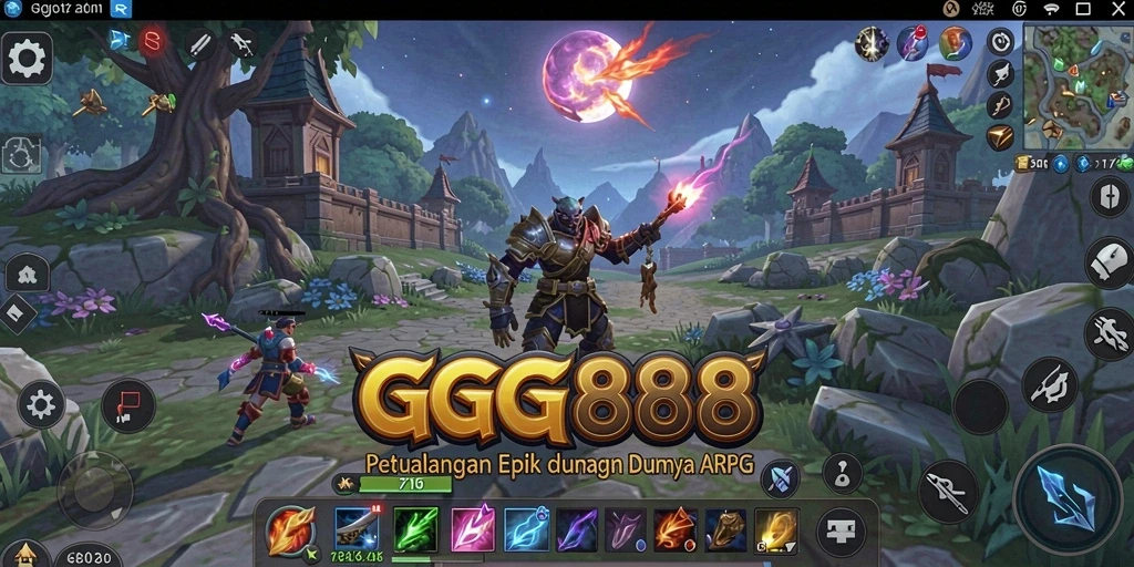 Gameplay seru GGG888 menampilkan pertarungan epik dan eksplorasi dunia.