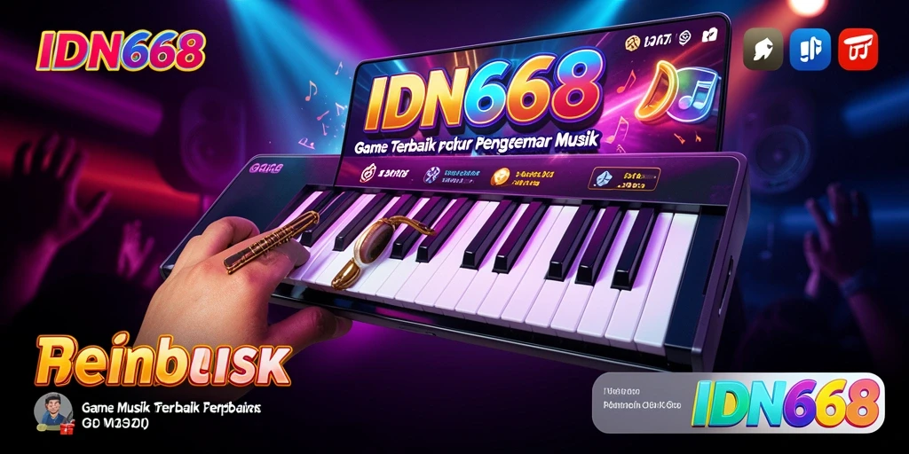 Screenshot utama menampilkan gameplay interaktif dari aplikasi IDN668.