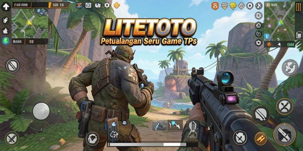Screenshot LITETOTO menampilkan aksi gameplay TPS yang intens dan mendebarkan.