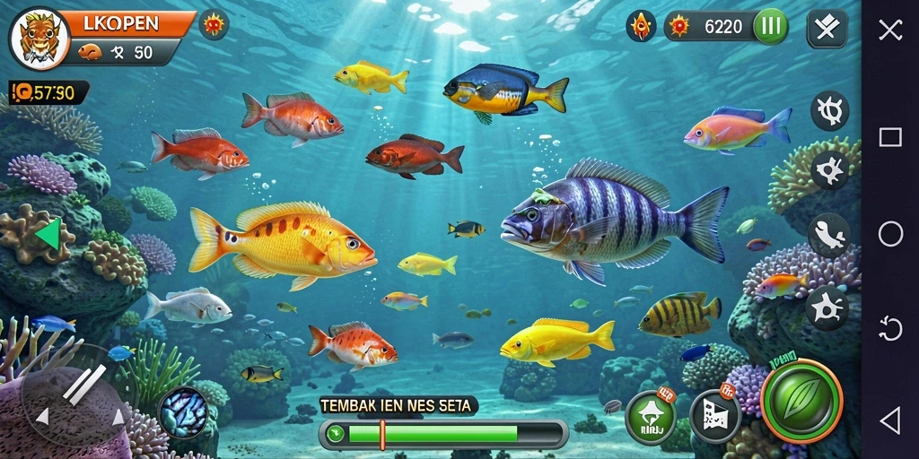 Tangkapan layar main Tembak Ikan LKOPEN yang seru.