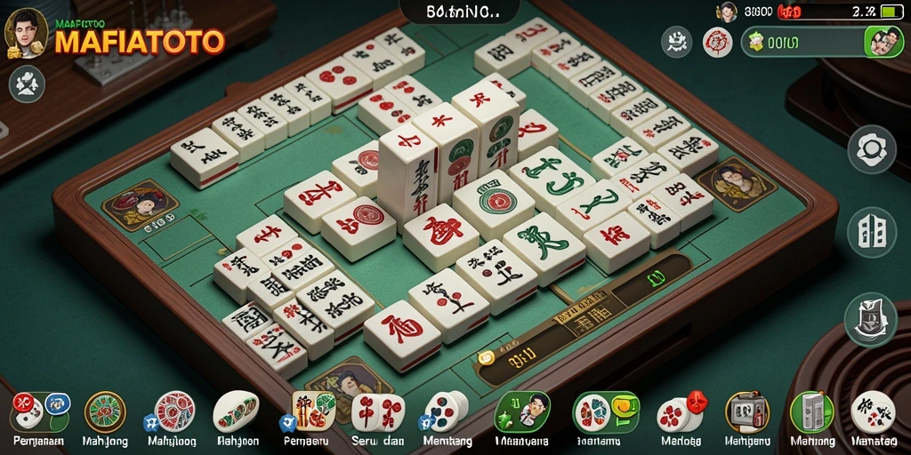 Tampilan seru gameplay Mahjong di MAFIATOTO.
