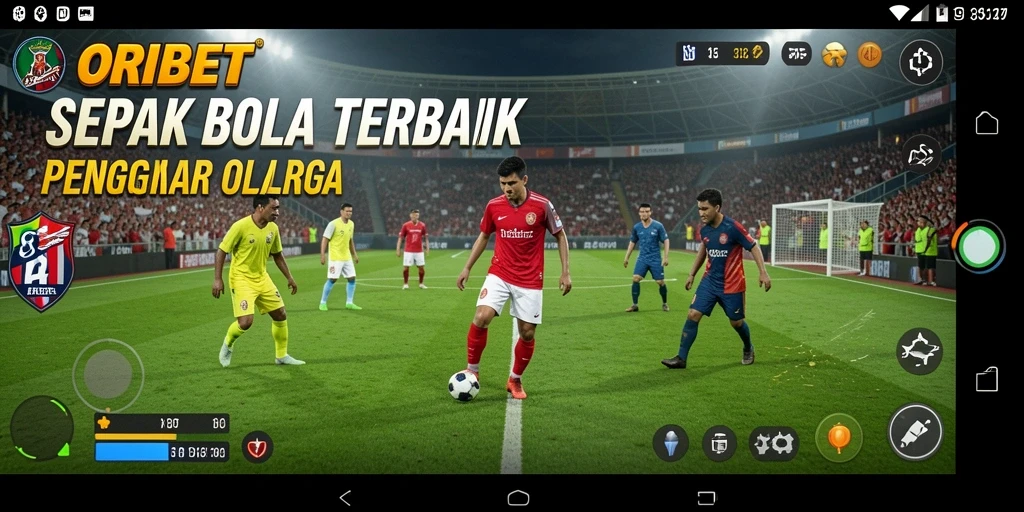 Gameplay ORIBET yang mengesankan dengan aksi sepak bola nyata.