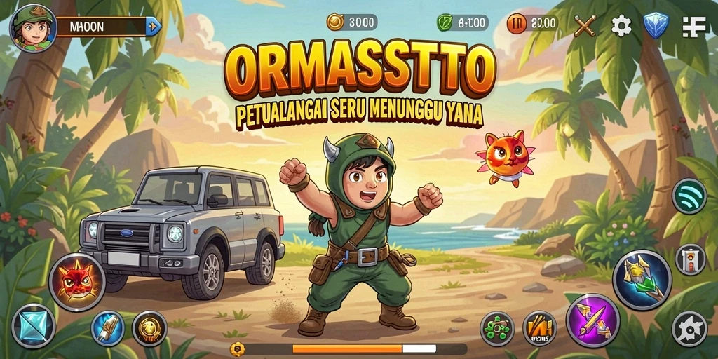Tangkapan layar menunjukkan gameplay menegangkan di dunia petualangan ORMASSTOTO.