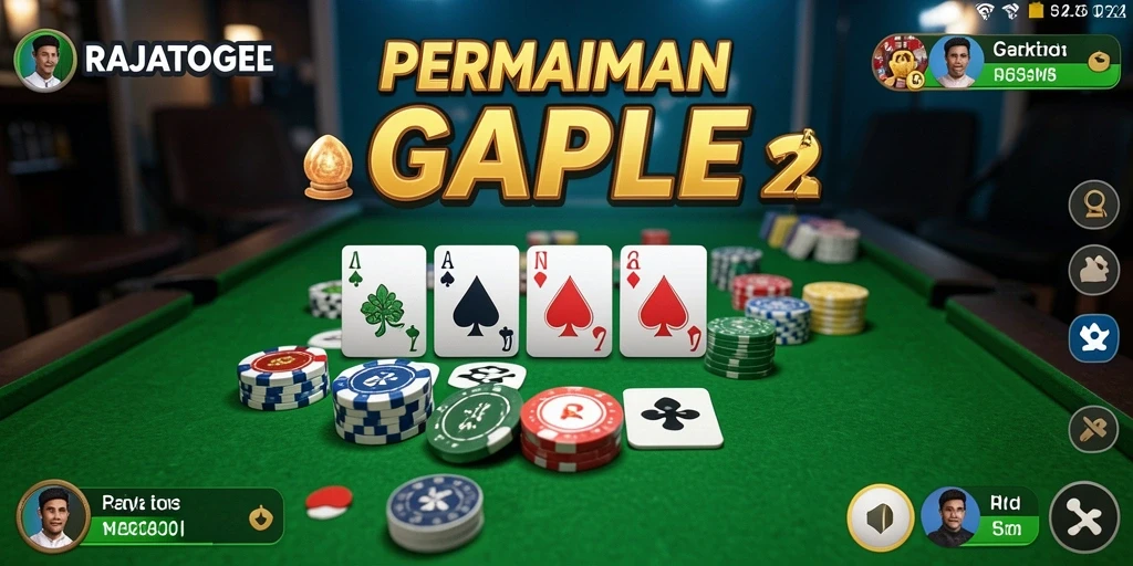 Tampilan seru gameplay Gaple di RAJATOGEL.