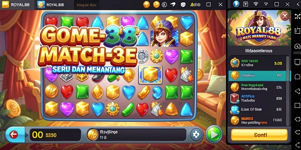 Tampilkan gameplay seru ROYAL88 yang menantang di setiap level.