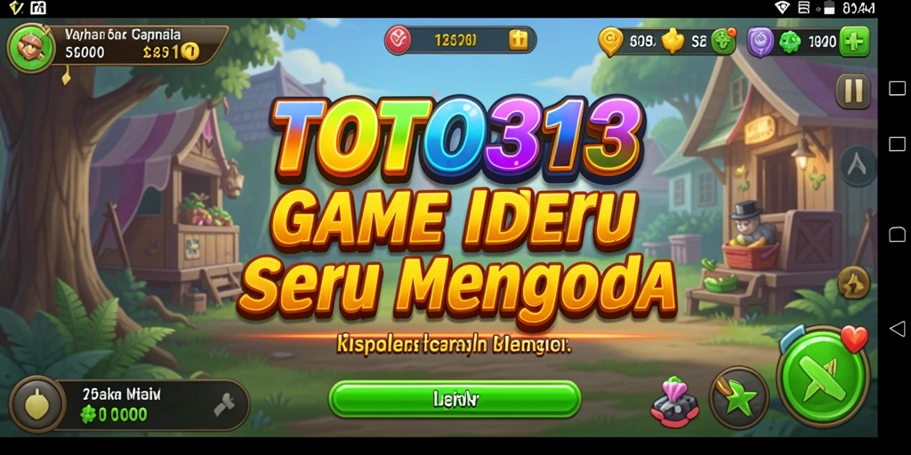 Screenshot utama TOTO313 menampilkan gameplay menarik dan karakter lucu.