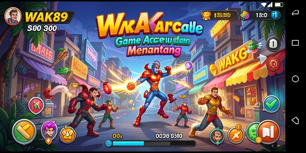 Screenshot dari gameplay seru WAK89 yang menghadirkan tantangan arcade.